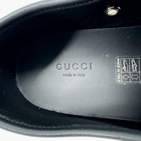Gucci Low Top GG Sneakers Size 39 US 9 Black Monogram Logo Canvas Leather - Picture 13 of 14